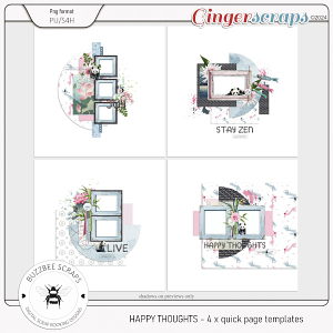 Buzzbee Scraps: Happy Thoughts Templates