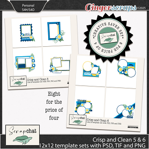 Crisp and Clean 5 & 6 - Creative Savers Template Set by ScrapChat Designs