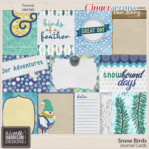 Snow Birds Journal Cards by Aimee Harrison