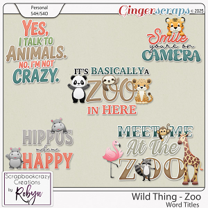Wild Thing - Zoo Word Titles by Scrapbookcrazy Creations