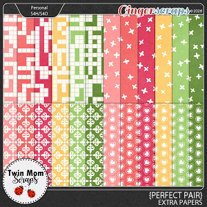 Perfect Pair - EXTRA PAPERS by Twin Mom Scraps