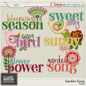 Garden Song Titles by Aimee Harrison