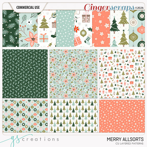 Merry Allsorts Layered Patterns (CU) by GS Creations