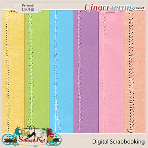 Digital Scrapbooking Stitched Papers by The Scrappy Kat