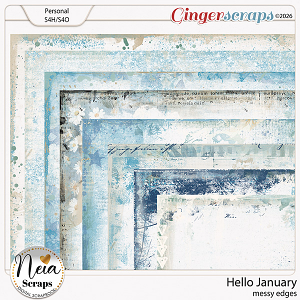 Hello January - Messy Edges - by Neia Scraps
