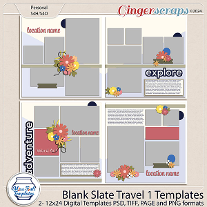 Blank Slate Travel 1 Templates by Miss Fish