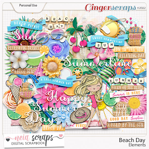Beach Day - Elements - by Neia Scraps