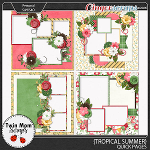 Tropical Summer - QUICK PAGES by Twin Mom Scraps