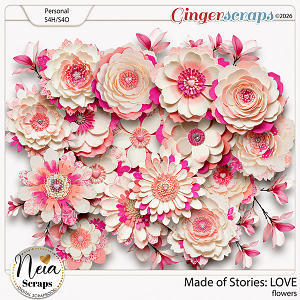 Made of Stories: LOVE - Flowers - by Neia Scraps