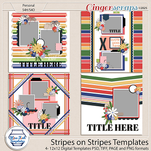 Stripes on Stripes Templates by Miss Fish