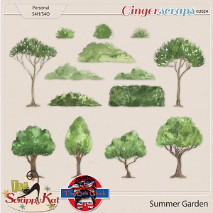 Summer Garden Shrubs and Trees Add-on by The Scrappy Kat