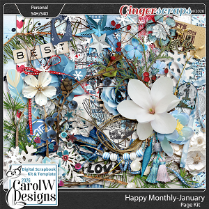 Happy Monthly-{January} Page Kit