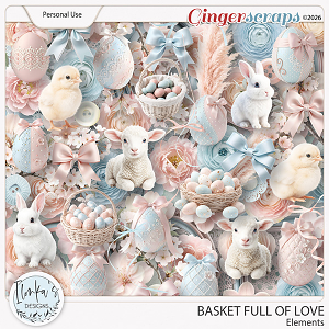 Basket Full Of Love Elements by Ilonka's Designs