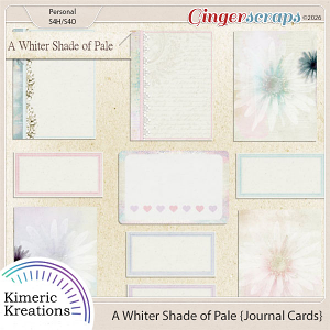 A Whiter Shade of Pale Journal Cards by Kimeric Kreations