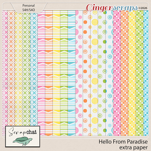 Hello from Paradise Extra Papers by ScrapChat Designs