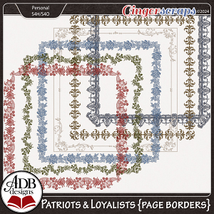 Patriots And Loyalists Page Borders by ADB Designs