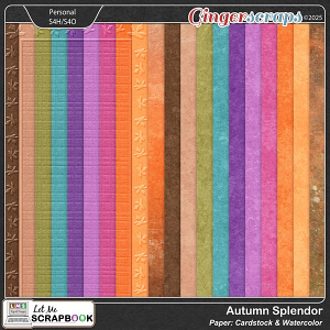 Autumn Splendor Paper-Watercolor by Let Me Scrapbook