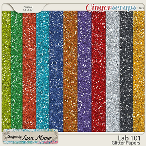 Lab 101 Glitter Papers from Designs by Lisa Minor