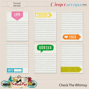 Check The Whimsy Journal Cards by The Scrappy Kat