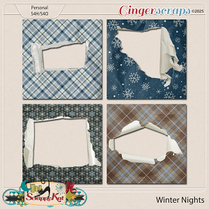 Winter Nights Torn Opening Papers by The Scrappy Kat