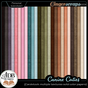 Canine Cuties Cardstock Solid Papers by ADB Designs