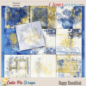 Happy Hanukkah Painted Papers