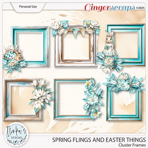 Spring Flings And Easter Things Cluster Frames by Ilonka's Designs