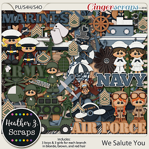 We Salute You KIT by Heather Z Scraps