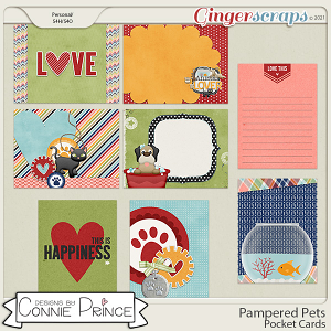 Pampered Pets  - Pocket Cards by Connie Prince