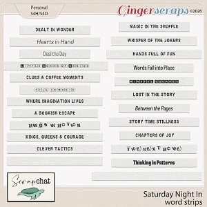 Saturday Night In Word Strips by ScrapChat Designs