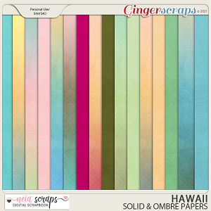 Hawaii - Solid & Ombre Papers - by Neia Scraps