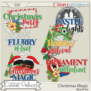 Christmas Magic - Word Art Pack by Connie Prince