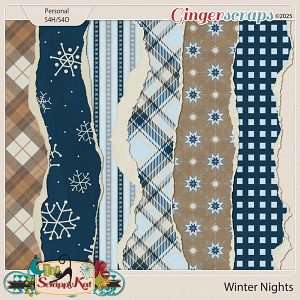 Winter Nights Torn Paper Borders by The Scrappy Kat