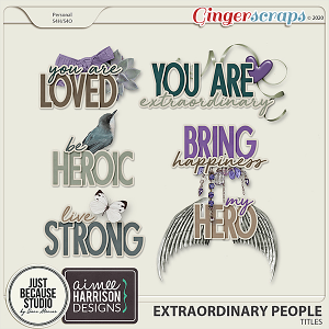 Extraordinary People Titles by JB Studio & Aimee Harrison
