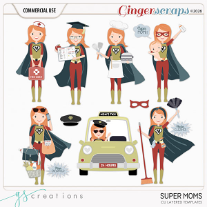 Supermoms Layered Templates (CU) by GS Creations