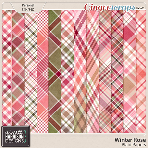 Winter Rose Plaid Papers by Aimee Harrison