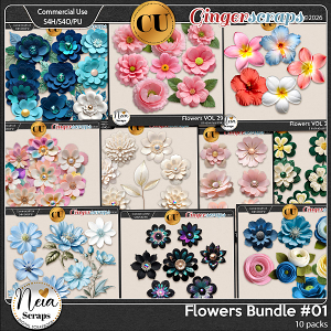 Flowers - Bundle #01 {CU} - by Neia Scraps Flowers - Bundle #01 {CU} - by Neia Scraps