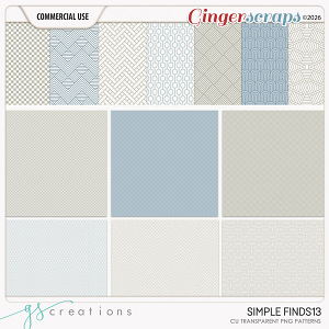 Simple Finds 13 Patterns (CU) by GS Creations
