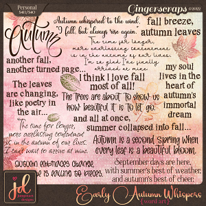 Early Autumn Whispers {Word Art}
