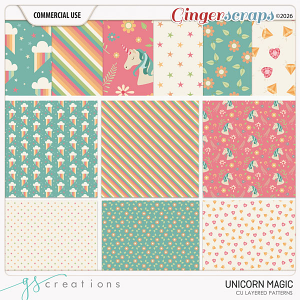 Unicorn Magic Patterns (CU) by GS Creations