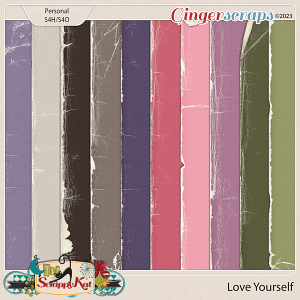 Love Yourself Torn Papers by The Scrappy Kat