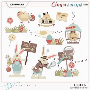 Egg Hunt Layered Templates (CU) by GS Creations