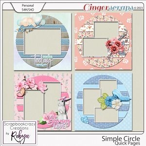 Simple Circle Quick Pages by Scrapbookcrazy Creations