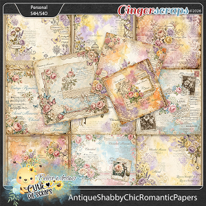 Antique Shabby Chic Romantic Papers 02