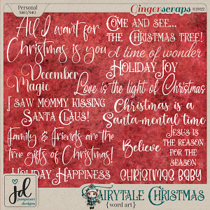 Fairytale Christmas {Word Art}