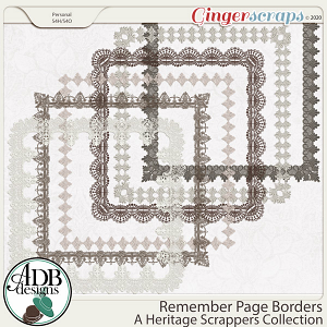 Remember Lace Page Borders by ADB Designs