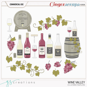 Wine Valley Layered Templates (CU) by GS Creations