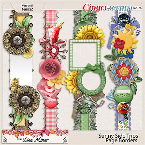 Sunny Side Trips Page Borders from Designs by Lisa Minor