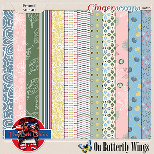 On Butterfly Wings Patterned Papers By The Brit Chick