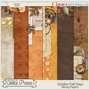 Golden Fall Days - Messy Papers